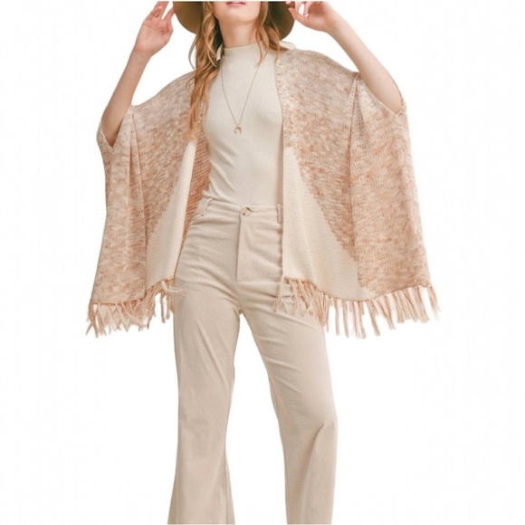 NWT SADIE & SAGE New Energy Fringe Cardigan, One Size Fits All - Picture 1 of 9